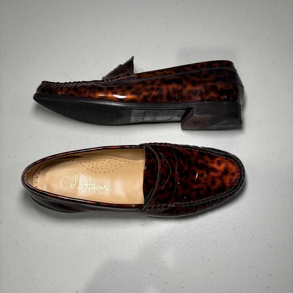 Cole Haan Leopard Tortoise Print Loafers - Picture 2 of 15